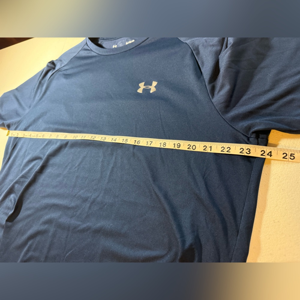 Under Armour Men's Navy Blue Crew Neck Short Sleeve Gym Tech Tee Size XL - Picture 3 of 8